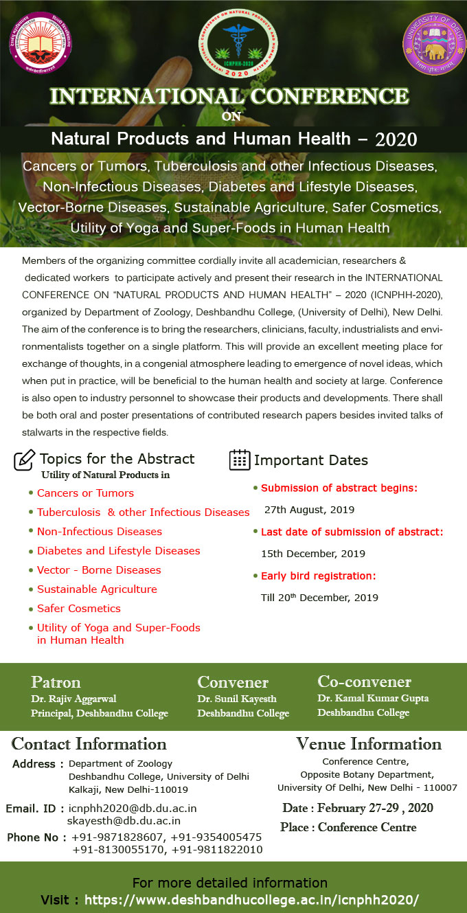 Conference on Natural Products and Human Health 2020